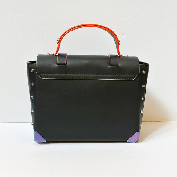 Michael Kors Manhattan Medium School Satchel Shoulder Crossbody Bag Black - Picture 3 of 12